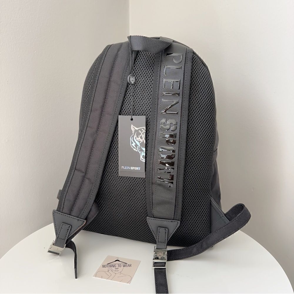 PHILIPP PLEIN SPORT Backpack Grey Black Designer - Picture 5 of 11